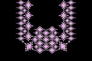 Beautiful ethnic collar pattern,neckline striped. vector