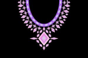 Beautiful neckline pattern,simply and modern striped. vector