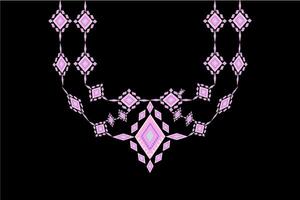 Beautiful neckline pattern,ethnic modern collar striped. vector