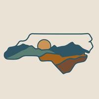 North Carolina Mountain Simple Design Perfect for Print, Apparel, etc vector
