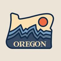 Oregon Mountain Simple Line is Perfect for Print, Apparel, Stickers, etc vector