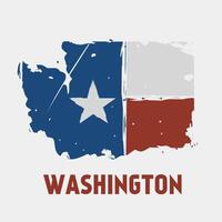 Washington State with USA Pattern Perfect for Print, Apparel, etc vector