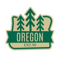 Oregon Trees With Simple Line Design vector