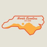 North Carolina Minimalism Design Perfect for Print, Apparel, etc vector