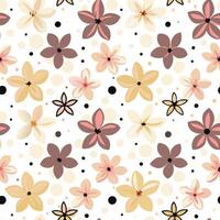 a pattern with flowers on a white background vector