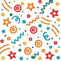 a colorful pattern with stars and circles vector