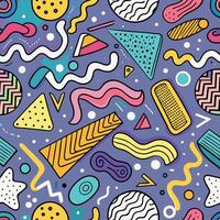 seamless pattern with colorful shapes and shapes vector