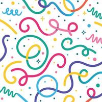a colorful pattern with a stream of letters and shapes vector