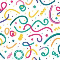 a colorful pattern with various shapes and lines vector