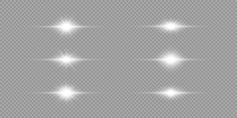 White horizontal light effect of lens flares