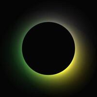 Circle illuminate light frame with color gradient vector