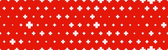 Seamless hospital background with plus symbols vector