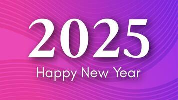 2025 Happy New Year on colorful background vector