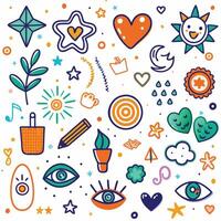 a collection of different objects and symbols vector