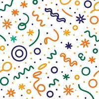 a colorful pattern with various shapes and colors vector