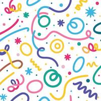 a colorful pattern with scribbles and swirls vector
