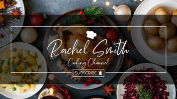 Christmas themed cooking channel template