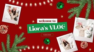 Red and Festive Christmas Youtube Banner template