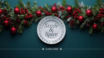 Christmas themed cooking channel template