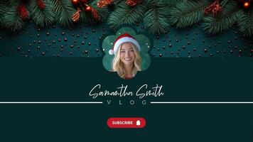 Christmas themed influencer channel template