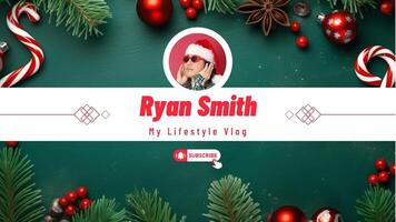 Christmas themed influencer channel template