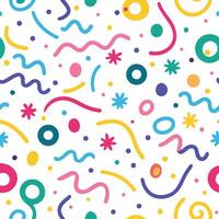 a colorful pattern with circles and shapes vector