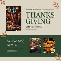 Instagram Post - Thanksgiving Dinner Party template