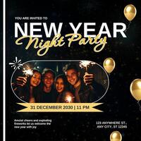 IG - Post New Year Party Invitation template