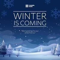 Winter Season Greeting Post template