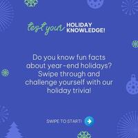 End of Year Holiday Trivia Linkedin post template