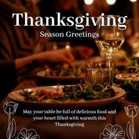 Thanksgiving Season Greetings for Instagram Post template