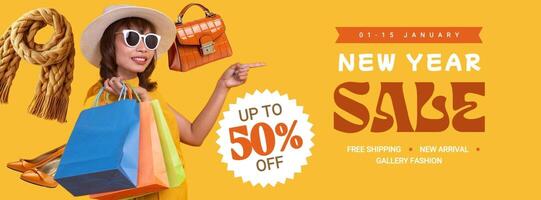 Fashion New Year Theme for Facebook Cover Template