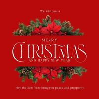 Red Christmas Season Greeting Instagram Post template