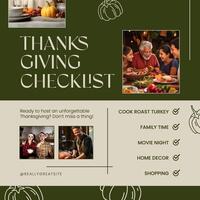 IG Post - Thanksgiving Checklist template