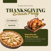 Instagram Post - Thanksgiving Dinner Party template