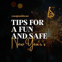 New Year Safety Instagram Post template