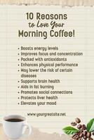 Top 10 Pinterest Graphic about Coffee template