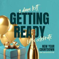year end countdown social media post template