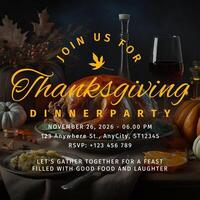 Thanksgiving Dinner Event Invitation template