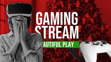 Christmas Themed Gaming Channel Youtube Banner template