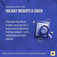 LinkedIn Post End of Year Holiday Infographic template