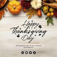 Thanksgiving Day Season Welcome Post template