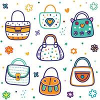 handbags and purses set of illustration vector