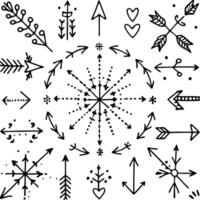 a set of black and white arrows and arrows vector