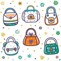 handbags and purses set of illustration vector