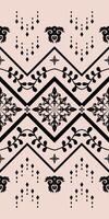 Illumination Mysterious Design on Black and Pink Nude. Seamless Pattern. Scroll work and Geometric Combination. liana Decoration Floral Deco. Backdrop, Background, Prints, illustration, Magical vector