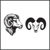 Ram Horn Silhouette, Rustic Design vector