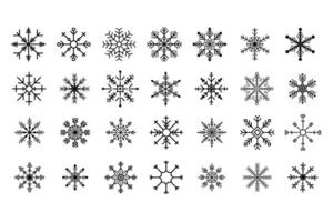 Snowflake icon set for xmass vector