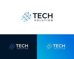 Abstract Neural Connection Network Technology Digital Modern Solution Logo Design Illustration vector