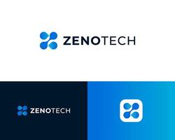 Initial Letter Z Abstract Neural Connection Network Technology Digital Logo Design Illustration vector